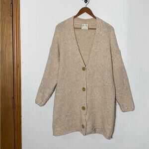 Womens Forte Forte Italy Alpaca Blend Oversized Cardigan Sweater, Cream, size M